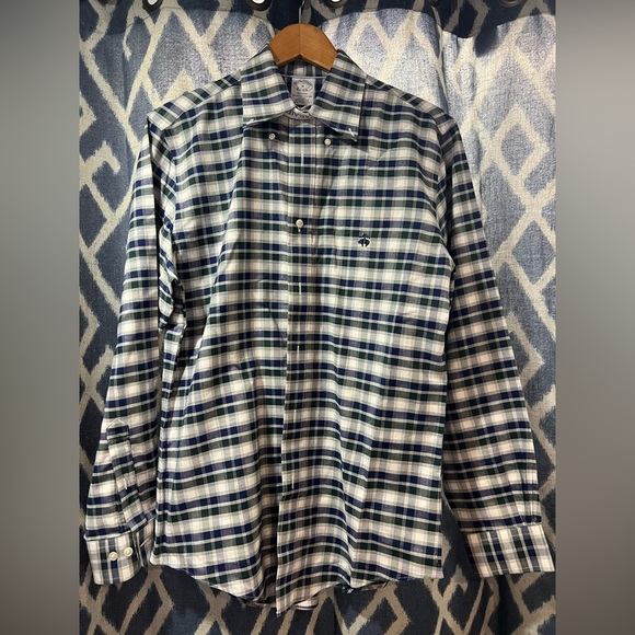 Brooks Brothers Regent The Original Polo Shirt Plaid Size M - Picture 1 of 7